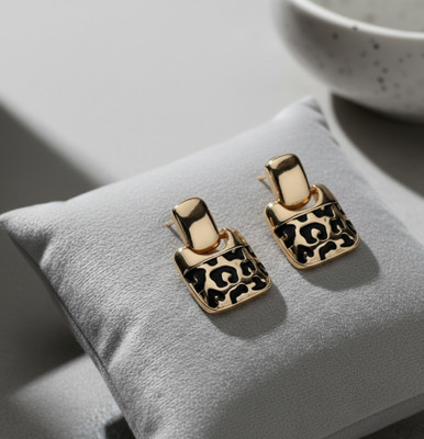 Elixi Gold Leopard Print Earrings Stainless Steel Drops & Danglers, Stud Earring, Earring Set, Hoop Earring, Plug Earring