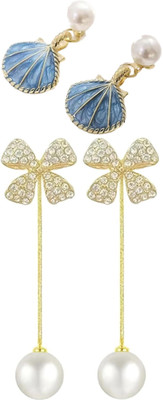 JassaJewelry Korean Elegant Stud Earrings for Girls and Women Alloy Stud Earring