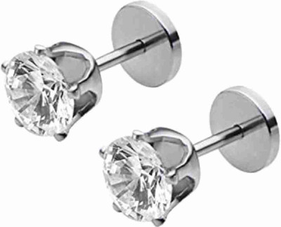 Kaima DIMOND STUD Diamond Earring for boys Earring for Men Stainless Steel Stud Earring
