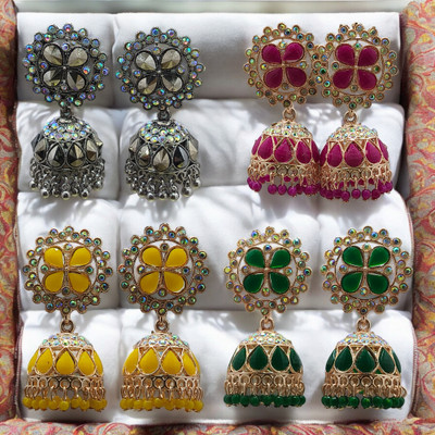 Diamonddrops COMBO OF 4 EARRINGS Alloy Jhumki Earring