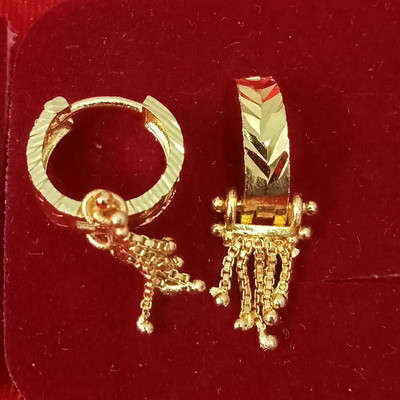 MEHAK CREATION Essential Earrings & Studs Gold Plated Brass Hoop Earring