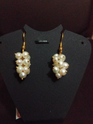 Shreeji Pearls and Creations Earrings Natural Pearl Alloy Drops & Danglers