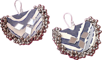 Qrivoc The Tribal Diamond Earrings Design||Handmade Fabric Earring Set Fabric Stud Earring