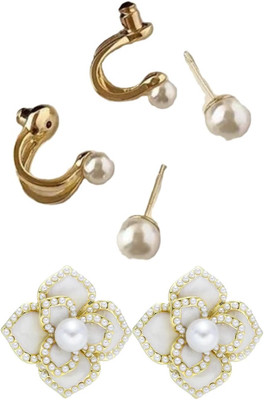 Celestique Stylish Fashionable Latest Cuffs Earrings for Women Girls Alloy Earring Set