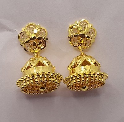 Infinity Gold Covering Micro Gold Plated Jhumka Copper Jhumki Earring