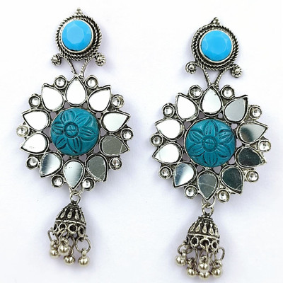 Lukello Silver-Plated Brass Earrings Brass Jhumki Earring