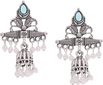 Dressberry Silver Plated Earring for Women & Girls Diamond Brass Drops & Danglers