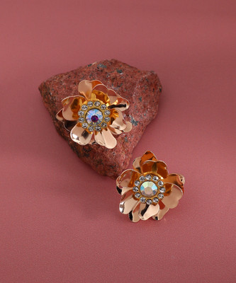 SOHI Crystal Flower Stud Earrings Alloy Stud Earring