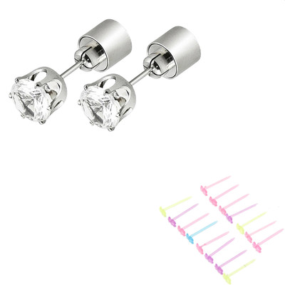 EBIZHIVE 1 Pairs LED Earrings Colorful Light up Earring Glow in the Dark Earrings Crystal Stainless Steel Stud Earring