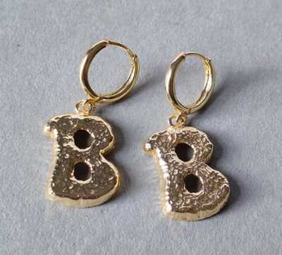 OrnateSilver AFER038BR Brass Hoop Earring
