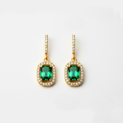 SASTA COSMETICS Expensive Jewellery Collection B-171-Premium Earrings ( Feel Like Emerald ) Alloy Drops & Danglers