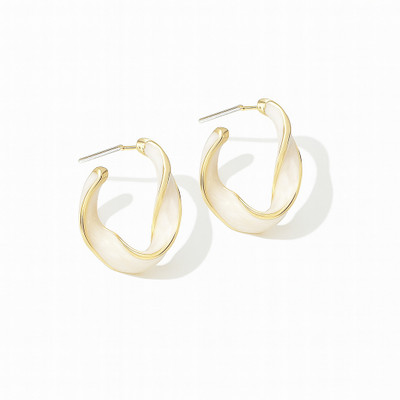 ORUKA Hoop Korean Earrings Crystal Alloy Stud Earring