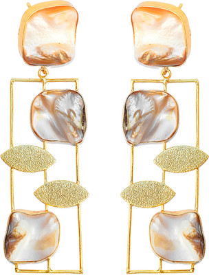 TheQueenVibes THE QUEEN VIBES Brass, Glass Jhumki Earring, Earring Set