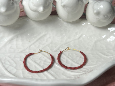 NaipunyaCraft NP_Loop_4 Silk Dori Hoop Earring