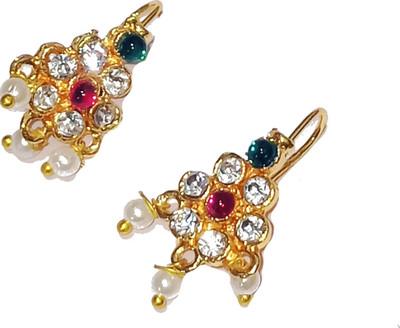 Adhira's Maharashtrian traditional Bugadi Designs Golden Bugdi Earrings Alloy Clip-on Earring