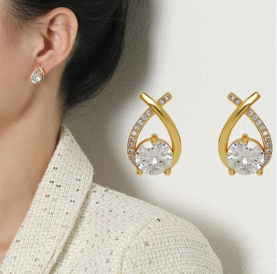 JRISSY Stud Earrings Teardrop-shaped Cross Earrings Women Girls Alloy Earring Set, Drops & Danglers