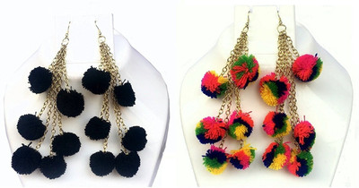 FashMade FK-Pom Pom Fabric Drops & Danglers