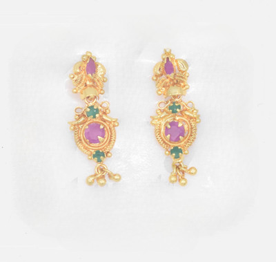 gvg Earrings Alexandrite Alloy Chandbali Earring