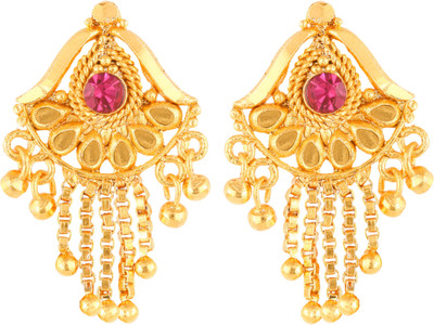 VIGHNAHARTA VFJ1835ERG_10 Cubic Zirconia Alloy, Brass Drops & Danglers, Stud Earring