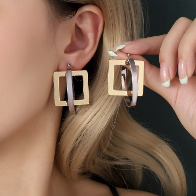 Salty Dainty Luxury Gold Earring for Women & Girls | Ear Top | Aesthetic Jewelry Alloy Earring Set