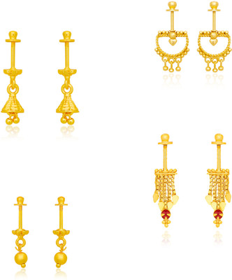 LUV FASHION Traditional Premium Bugadi Earring Pack Of 4 Pair Brass Drops & Danglers
