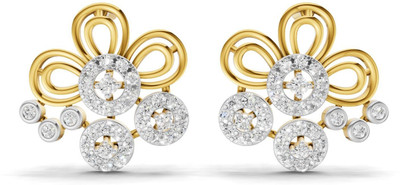 Sparq Certified Lab Grown Diamond & Gold Plated 925 Sterling Sterling Silver Stud Earring