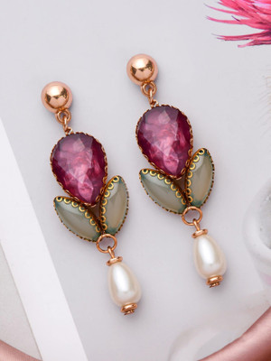 Officially Gorgeous EVERSTYLISH Majestic Plum Drop Earrings for Women Alloy Drops & Danglers