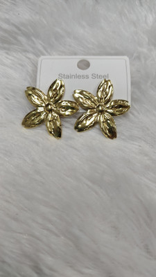 The Riva collection Riva golden bloom studs Stainless Steel Stud Earring