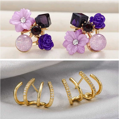 Mellisea Korean Earring | Earring For Girl | Women Earring | Fashion Earrings Alloy Stud Earring, Plug Earring, Hoop Earring, Earring Set