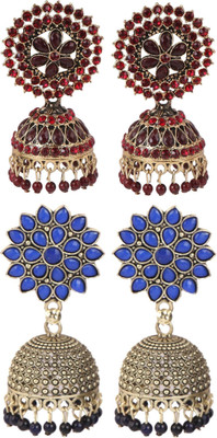 Keviv Wedding & Engagement Earring Combo for Women Beads, Pearl Alloy, Brass Earring Set