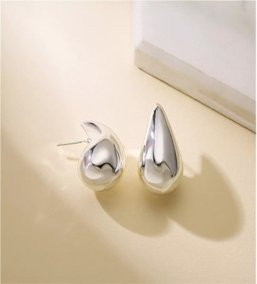 Mischief Stunning Tear Drop Shaped Gold Korean Earrings for Girls & Women Stainless Steel Hoop Earring