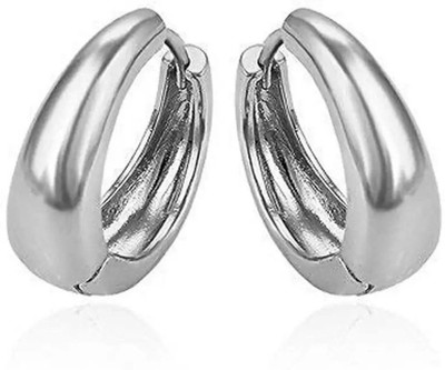 Ashu Enterprises Kaju Bali Shaped Earing Silver Plated Metal Hoop Earring Brass Hoop Earring