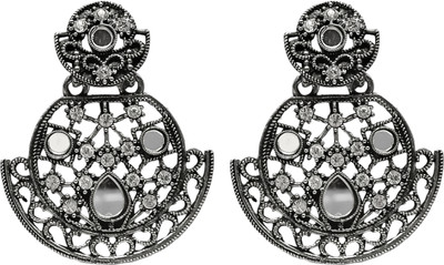 Shield plus Trendy Earrings Oxidised Stainless Steel Drops & Danglers, Chandbali Earring