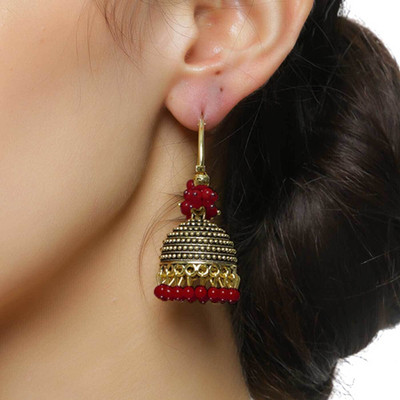 Fashion Fusion Bridal Wedding Traditional Silver Pearl Jhumkas/Jhumka/Jhumki Earrings For Women Alloy Jhumki Earring