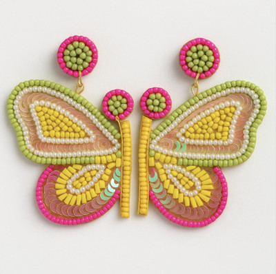 Duokart Butterfly Fabric Stud Earring