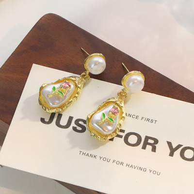 MEENAZ Bow Earrings for women korean earing girl Moti Ear Ring stylish Western studs Cubic Zirconia, Beads, Diamond Gold, Alloy, Mother of Pearl, Stone Earring Set, Drops & Danglers
