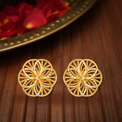 arch fashion Traditional Micron Plated Stud Earrings For Women And Girls Brass Stud Earring