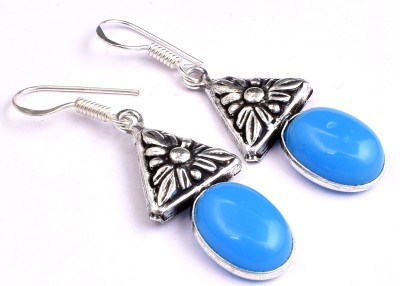 AAR Jewels Drop Dangle Earrings Turquoise German Silver Drops & Danglers
