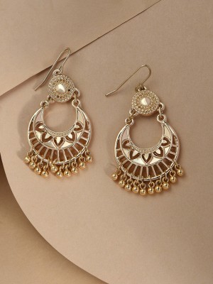 TONIQ Toniq Gold Plated Floral Hook Drop & Dangler Earrings For Women Alloy Drops & Danglers