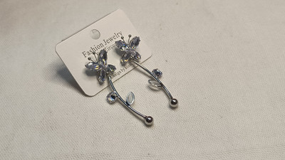 winsome accessories butterfly american diamond drop and dangle Nickel Drops & Danglers