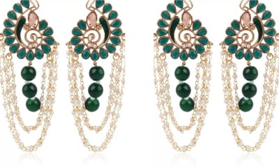iij Beautiful Designed Traditional Ethnic Earring for wedding & all Occasion Alloy Drops & Danglers