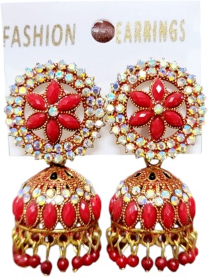 DHVANI Fashion Earrings Jhumka Multicolour Cubic Zirconia Alloy Jhumki Earring