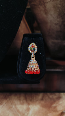 MHASAH Celestial Floral Crystal Jhumka Earring Crystal, Pearl Alloy Jhumki Earring