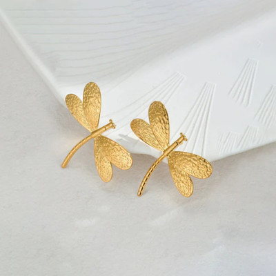 Buetie Earrings For Women Anti Tarnish Stainless Steel Dragonfly themed Stud Earrings Stainless Steel Stud Earring