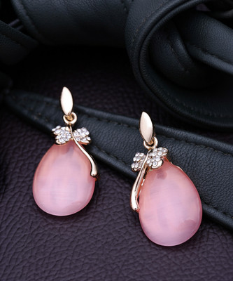 YELLOW CHIMES Elegant Fashion Gold Plated Buttefly Opal for Women and Girls Crystal Metal Stud Earring