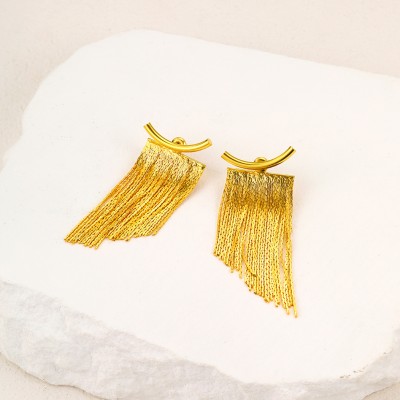 Shining Diva Latest Stylish Tassel Earrings for Women and Girls Metal Tassel Earring