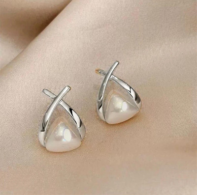 XWING Small And Simple Pack 1 Pearl Gold Earring Set