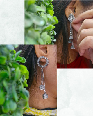 Nahmiz Trends Combo oxidised Earrings For Women Girls Brass Drops & Danglers