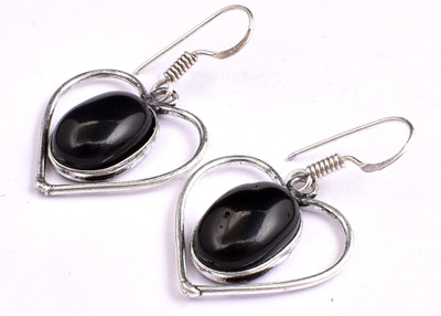 AAR Jewels Drop Dangle Earrings Onyx German Silver Drops & Danglers