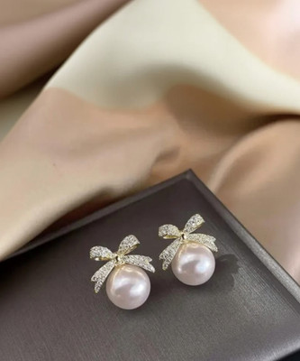 SSUNIQ Trendy Korean Earrings for women and girls – Stylish and Fashion Jewelry Alloy, Mother of Pearl Drops & Danglers, Stud Earring